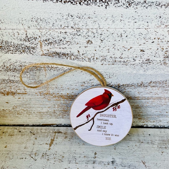 *Daughter Round Cardinal Ornament - Picture 11 of 12